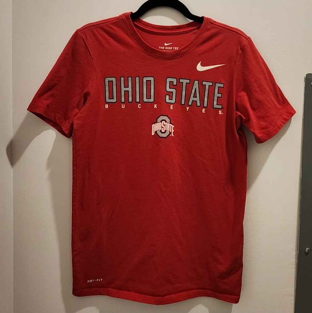 Nike Dri-Fit Scarlet Ohio State Buckeyes Tee